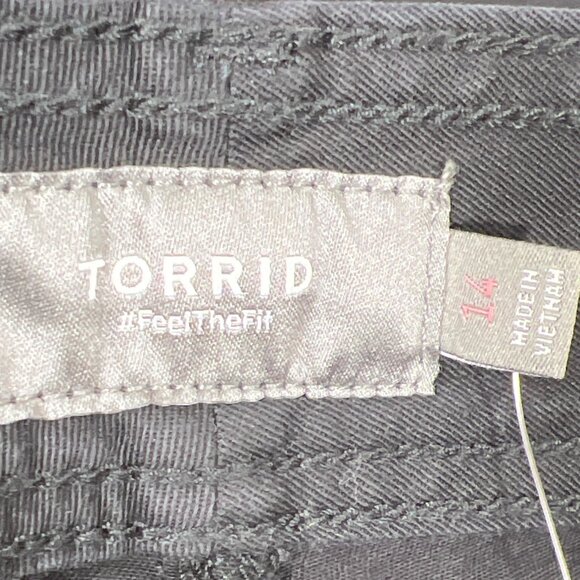 TORRID Crop Aviator Skinny Mid-Rise Pants Black Sz 14 NWT - Picture 6 of 7